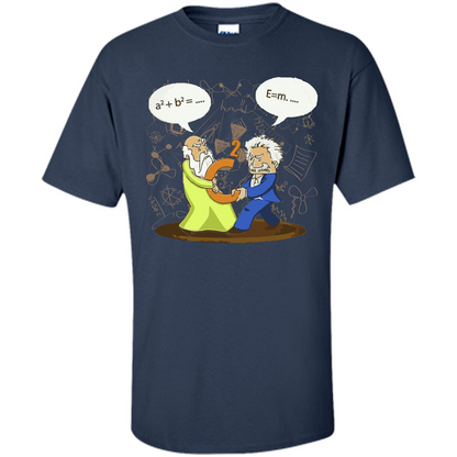 Pythagoras and Einstein T-shirt Navy