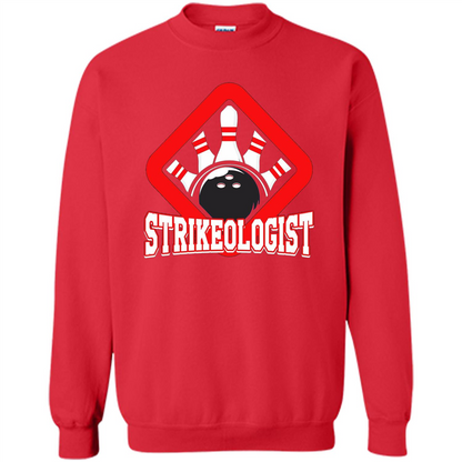 Strikeologist Bowling T-shirt For Bowling Lover Red
