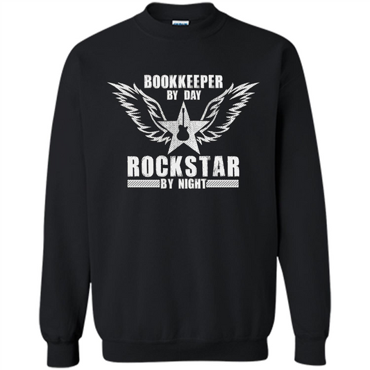 The Official Bookkeeper By Day T-Shirt Rockstar By Night T-Shirt Black