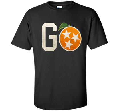 Tennessee Vintage Distressed Orange and White Flag Shirt t-shirt Black