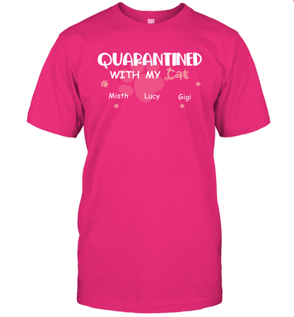Stay home with my cats ( Customized Name ) T-Shirt T-Shirt Heliconia