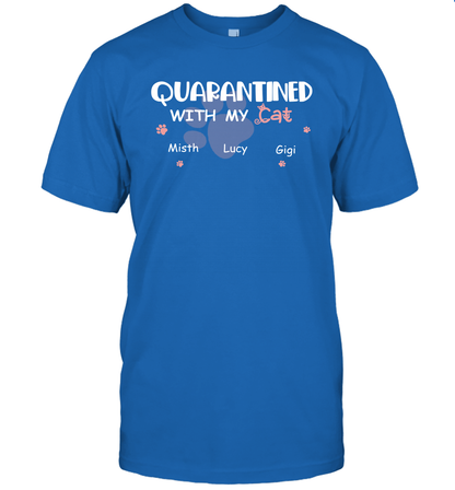 Stay home with my cats ( Customized Name ) T-Shirt T-Shirt Royal