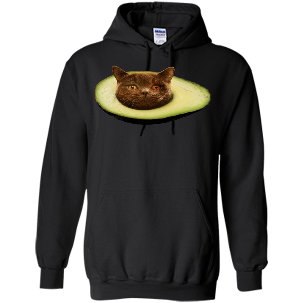 Avocato T-Shirt Avocado Cat Black