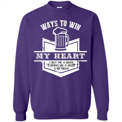 Beer T-shirt Ways To Win My Heart Orange