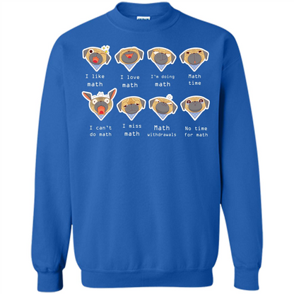 I Love Math T-shirt Dog Emotion Royal