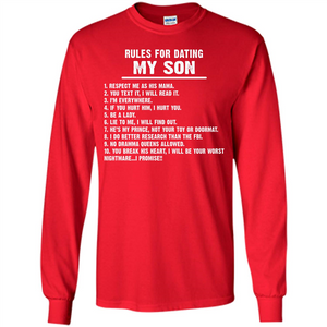 Parents T-shirt Rules For Dating My Son T-shirt