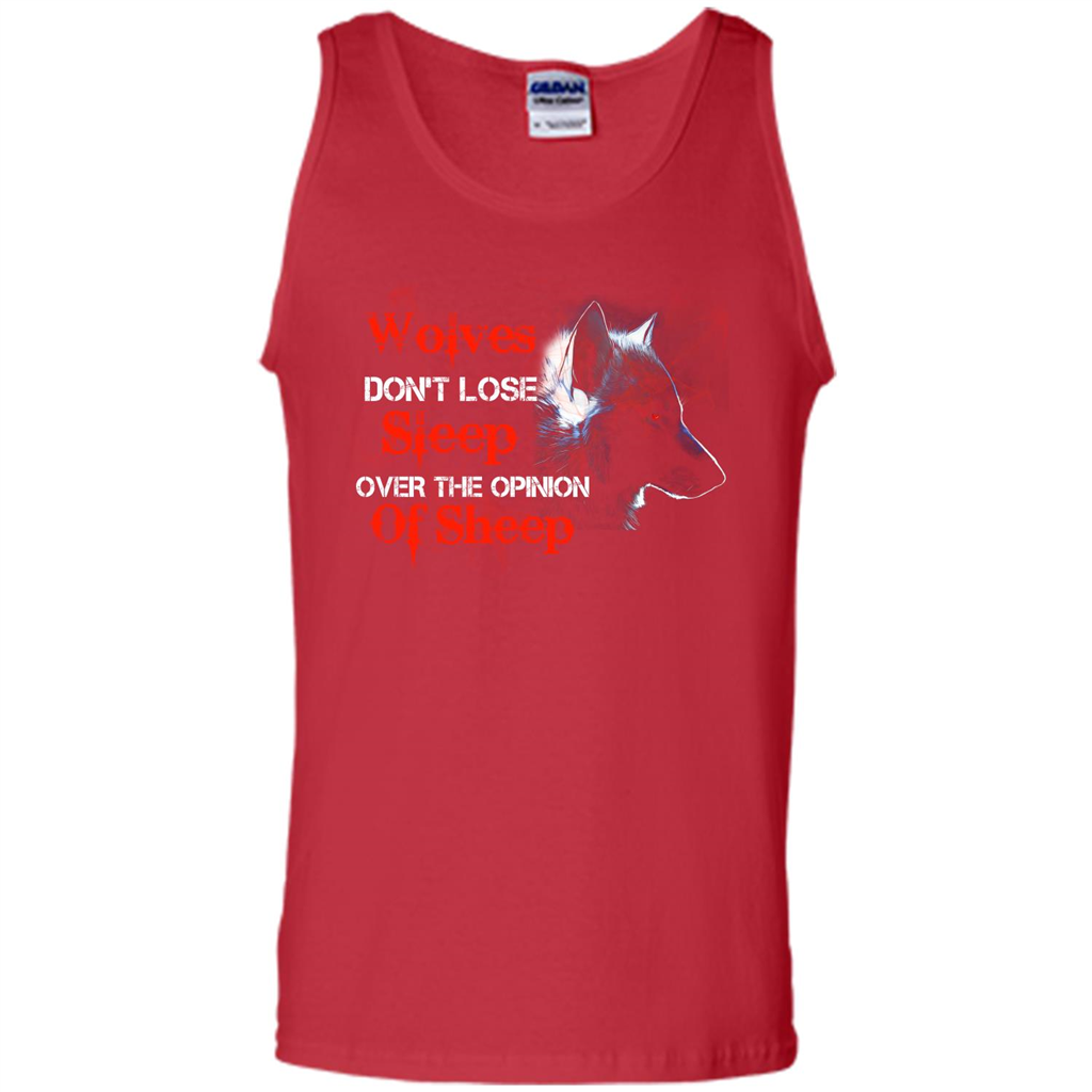 Wolves T-shirt Don't Lose Sleep Over The Opinion Of Sheep Red