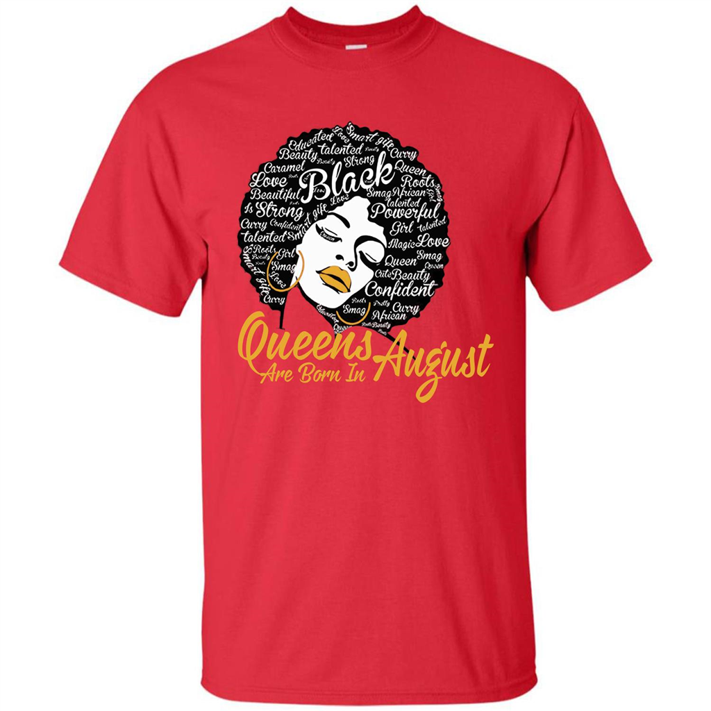 Queen Are Born In August T-shirt Red