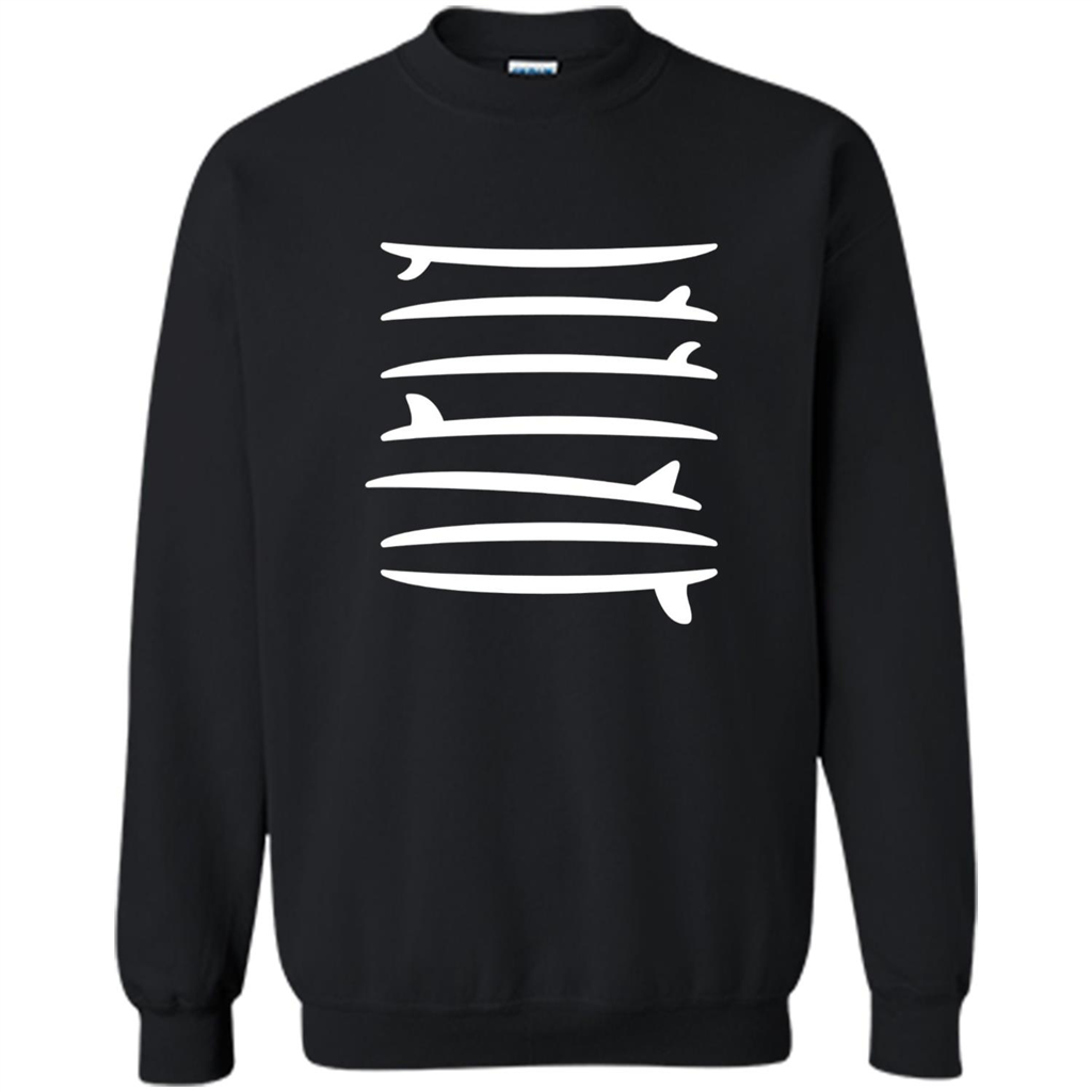 Surfing T-shirt The Longboard Single Fin Surfer T-shirt Black