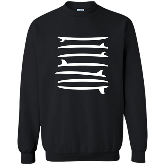 Surfing T-shirt The Longboard Single Fin Surfer T-shirt Black