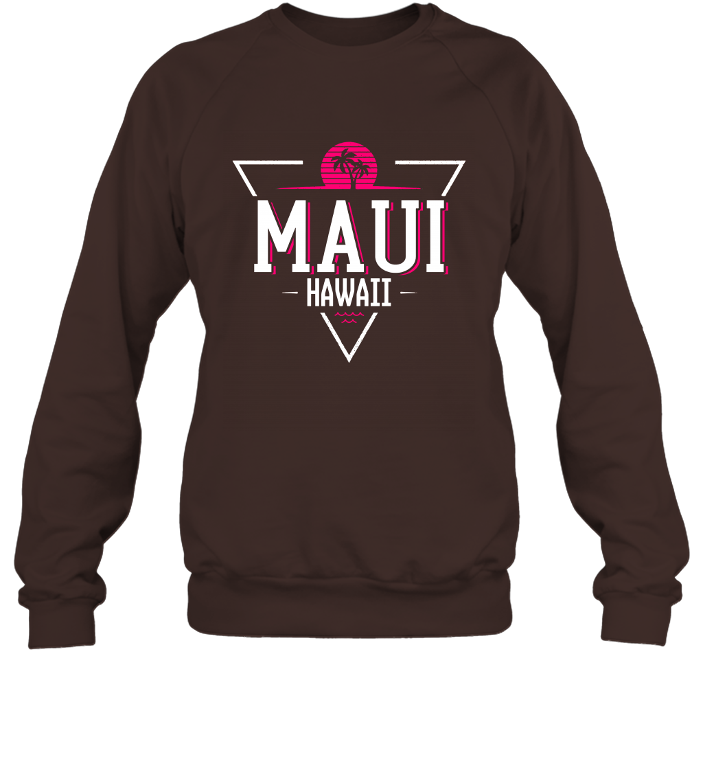 Maui Hawaii Summer Shirt Sweatshirt Sweatshirt Dark Chocolate