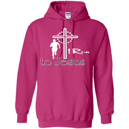 Christian T-shirt I Run To Jesus T-shirt Heliconia
