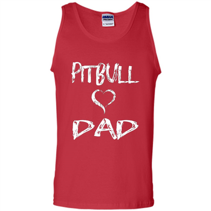 Pitbull Dad T-shirt Red