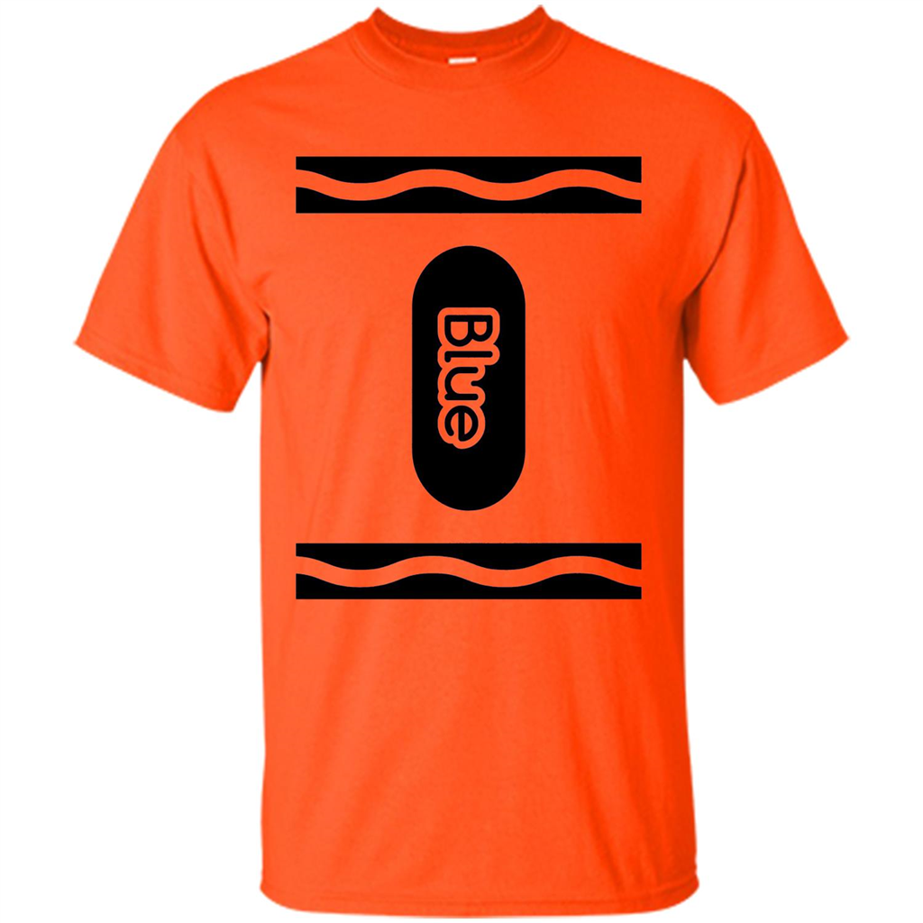 Blue Crayon Halloween Costume T-shirt Orange