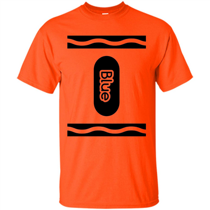 Blue Crayon Halloween Costume T-shirt Orange