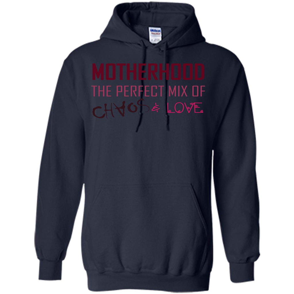 Motherhood T-shirt The Perfect Mix Of Chaos And Love Navy