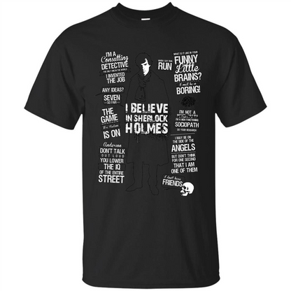 Detective Quotes To A Great Mind Nothing Is Little T-shirt Black