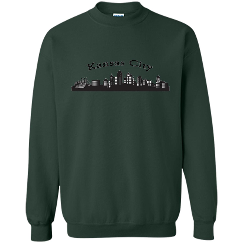 Kansas City Skyline T-shirts Forest Green
