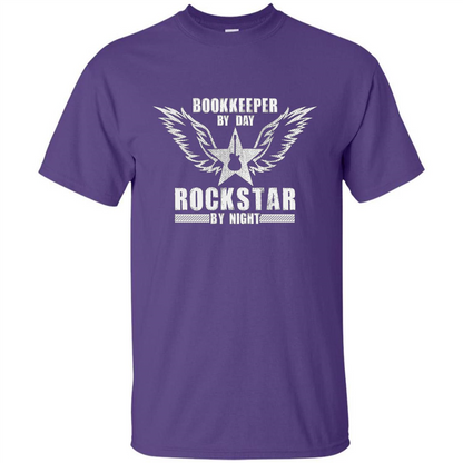 The Official Bookkeeper By Day T-Shirt Rockstar By Night T-Shirt Purple