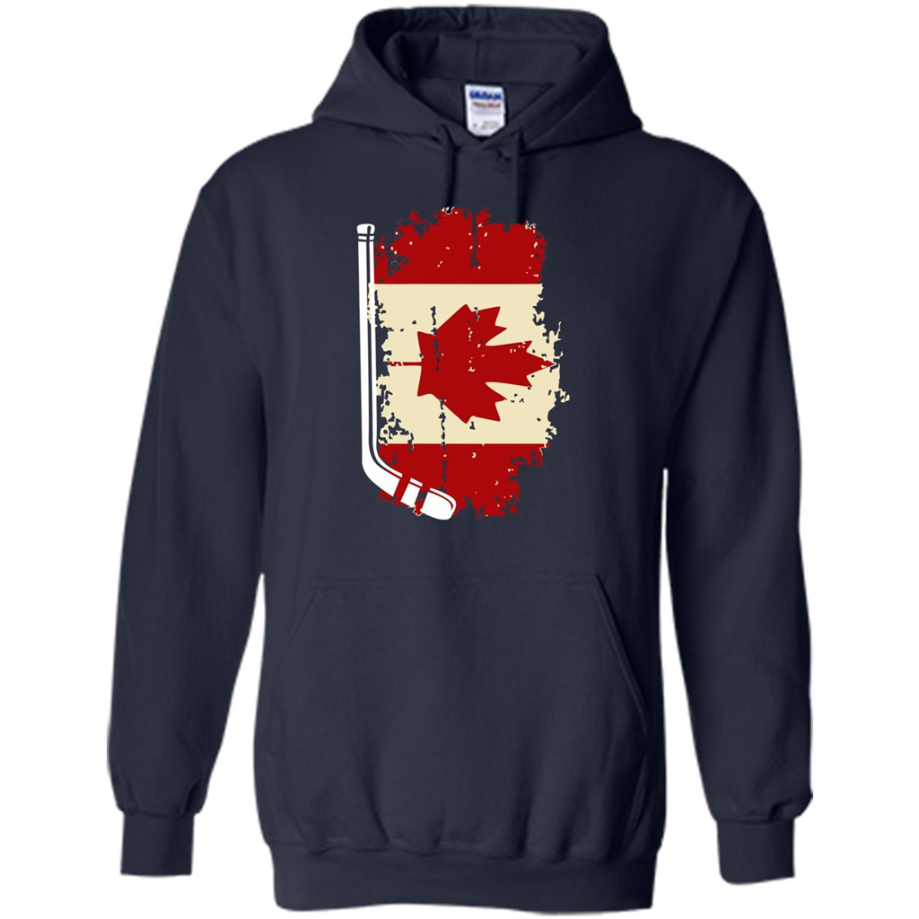 Canada Hockey Funny T-Shirt Canada Hockey Flag T-shirt