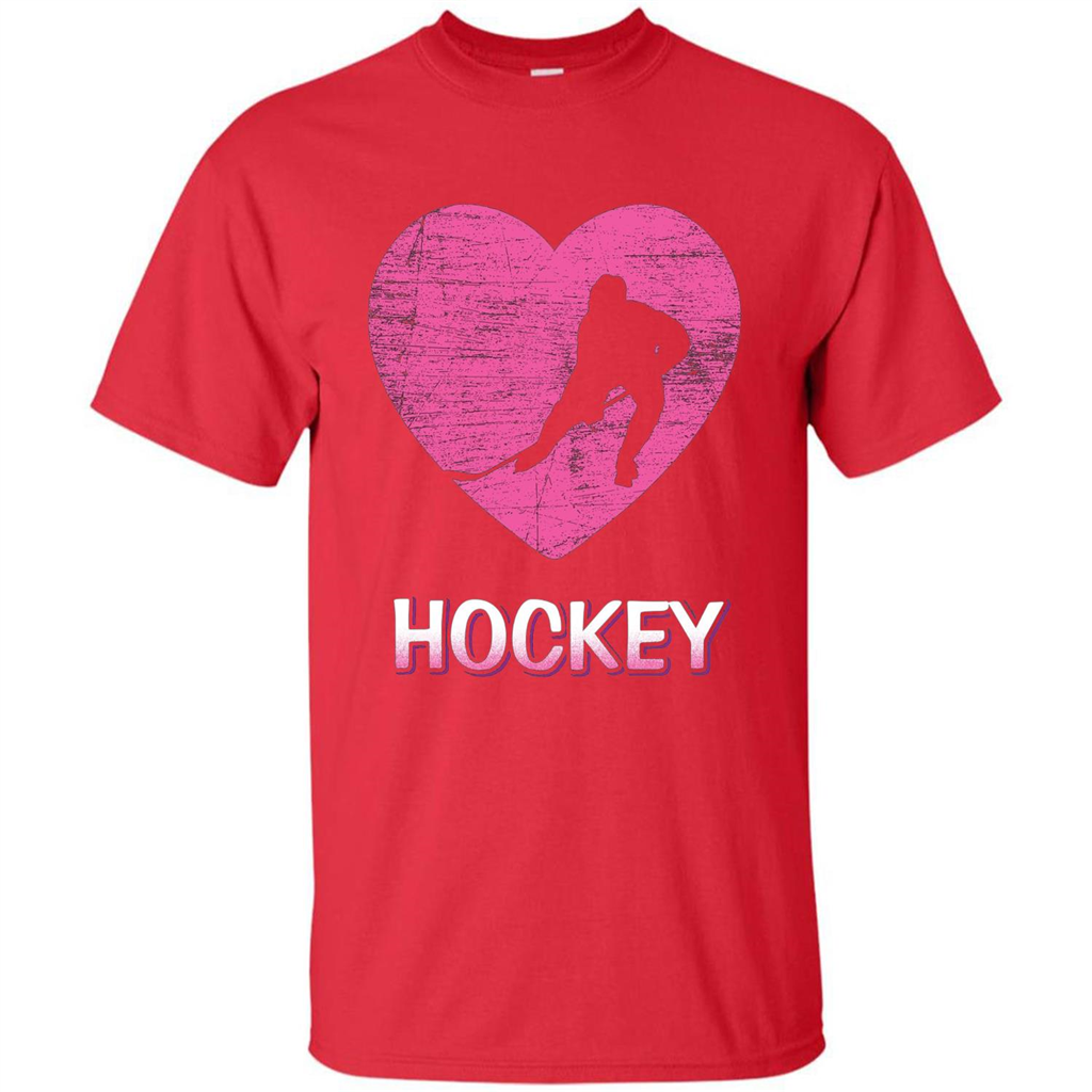 I Love Hockey T-shirt Red