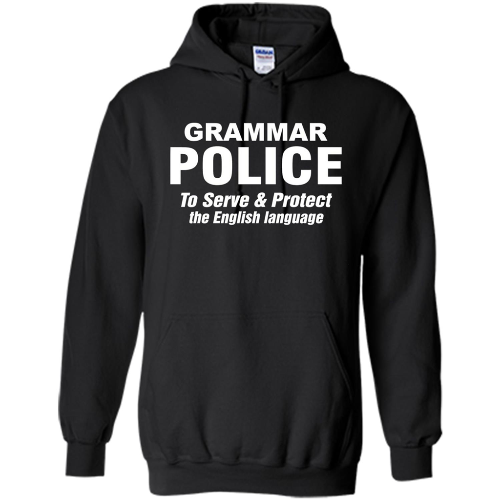Grammar Police To Serve and Protect The English Language T-shirt Orange