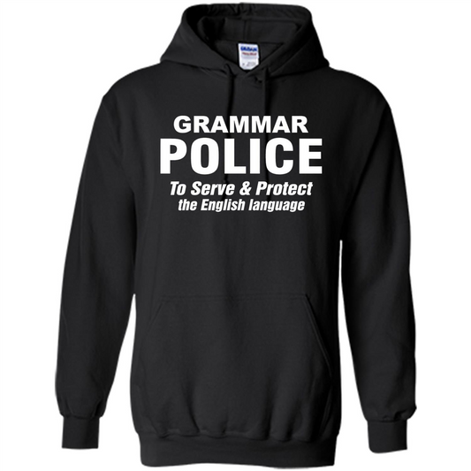 Grammar Police To Serve and Protect The English Language T-shirt Orange