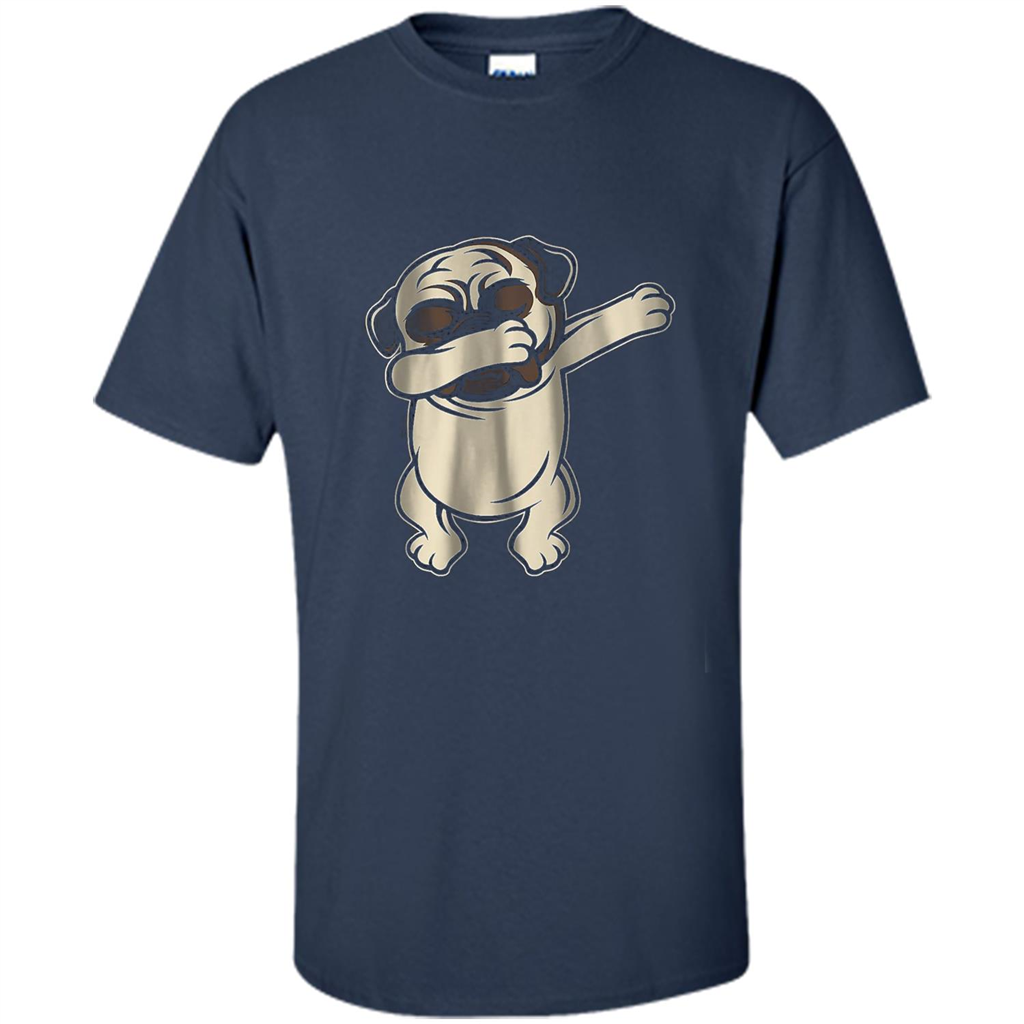 Pug Dabbing T-shirt Navy