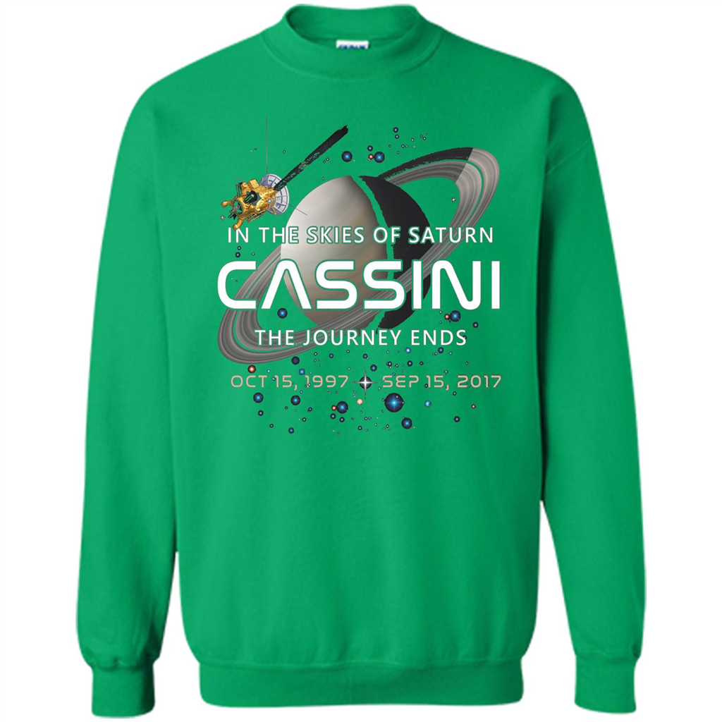 Cassini Spacecraft End Of Mission At Saturn T-Shirt Irish Green