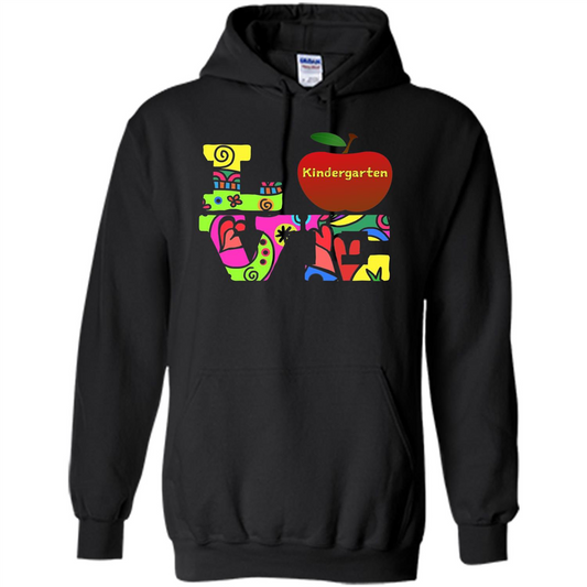 Kindergarten LOVE T-shirt School Day T-shirt Black
