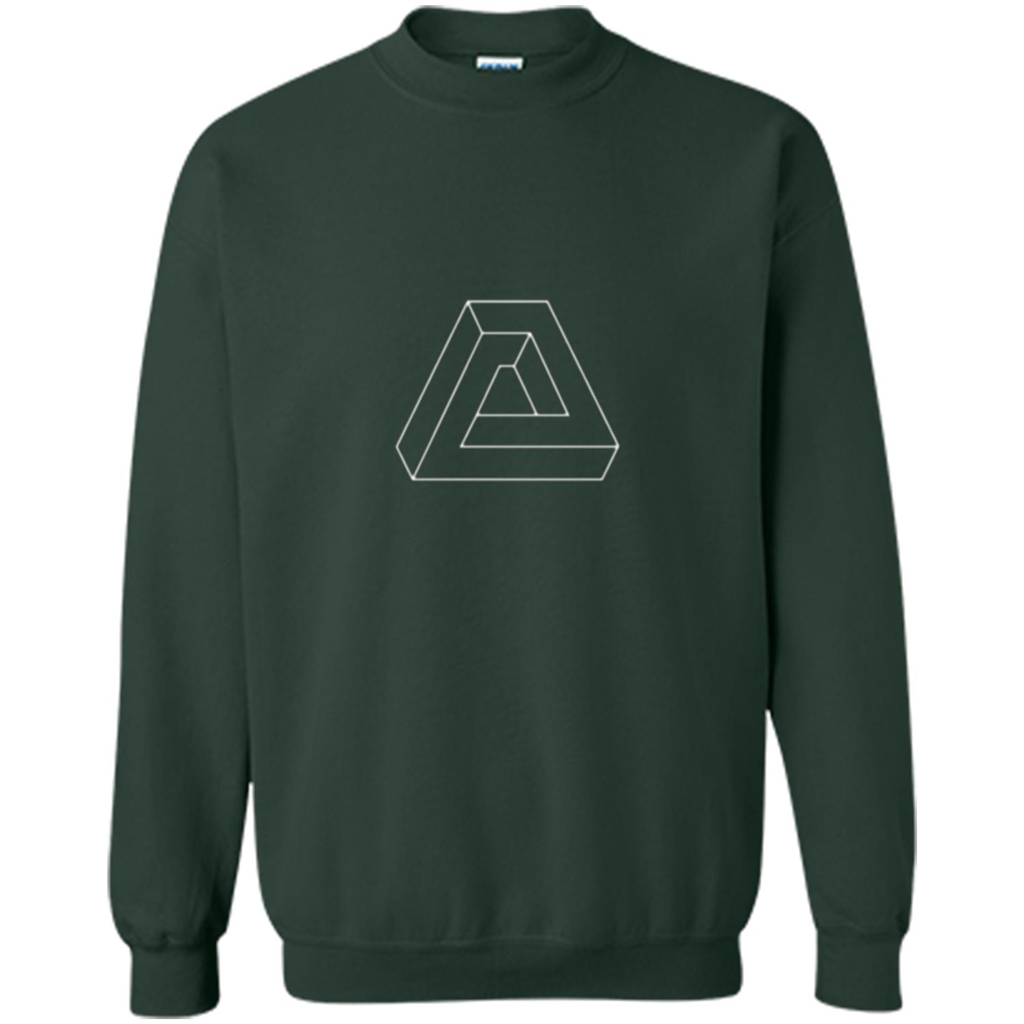 Optical Illusion - Impossible Figure T-shirt Forest Green