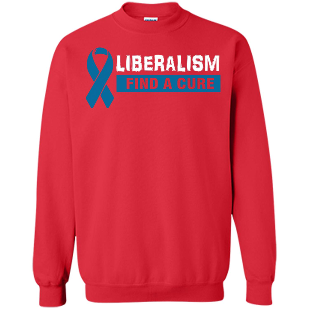 Cancer Awareness T-shirt Liberalism Find A Cure T-shirt Red
