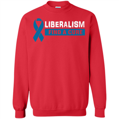 Cancer Awareness T-shirt Liberalism Find A Cure T-shirt Red