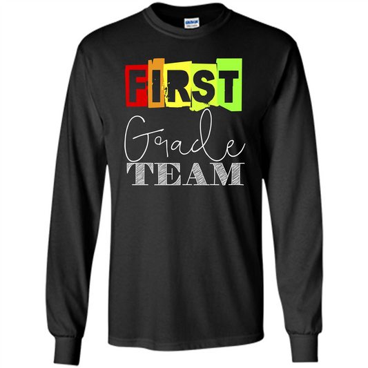 First Grade Team T-shirt School Day T-shirt Black