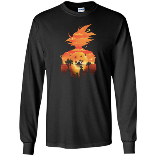 Beautiful Sunset T-shirt Son Goku T-shirt Black
