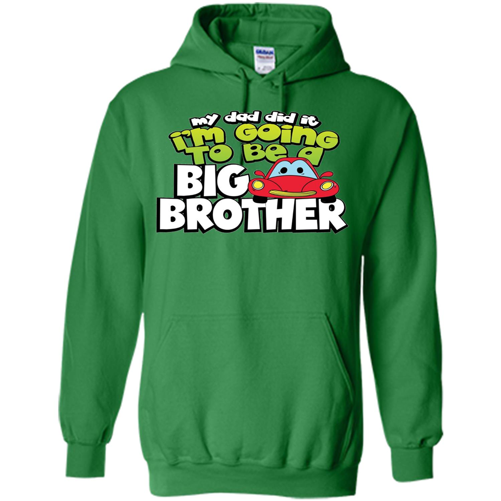 Car Brother T-shirt I'm Going To Be a Big Brother Irish Green