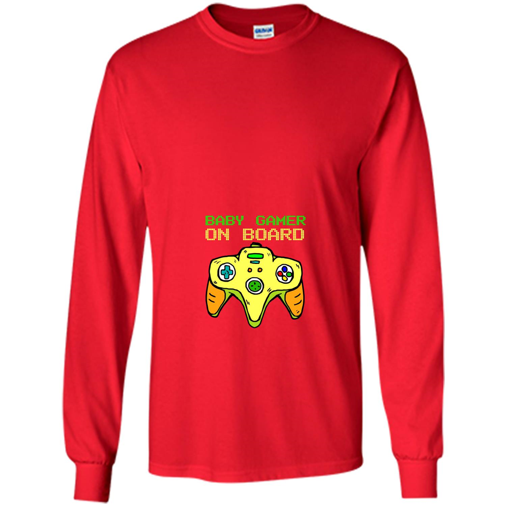 Pregnancy & Birth T-shirt Baby Gamer On Board Red