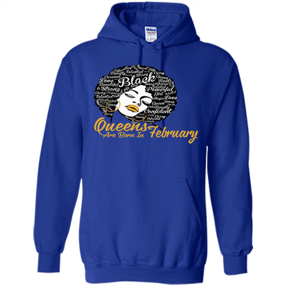 Queen Are Born In February T-shirt Royal