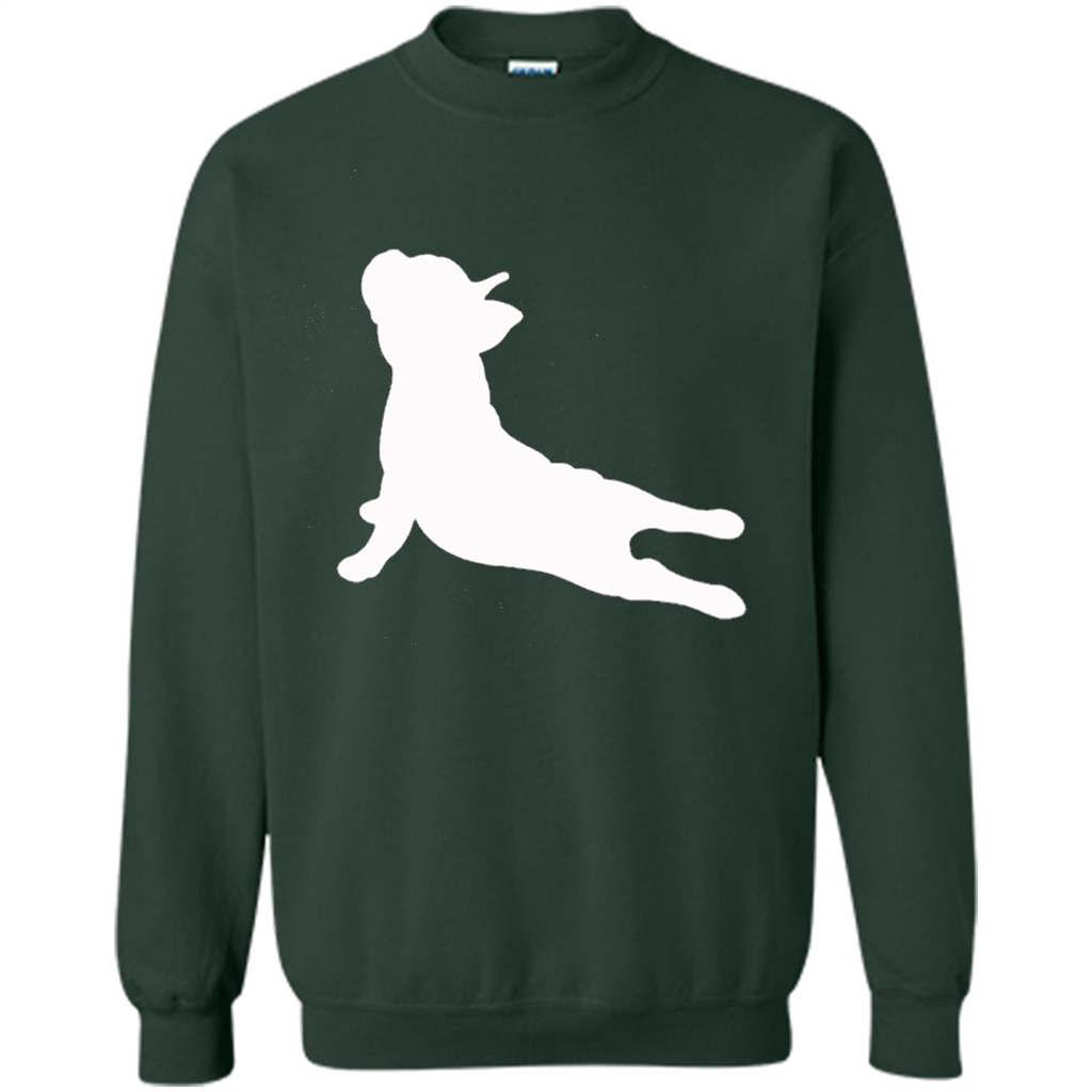 French Bulldog Yoga T-shirt Forest Green