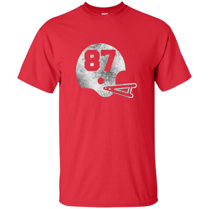 Football Number 87 T-Shirt Player Number Red