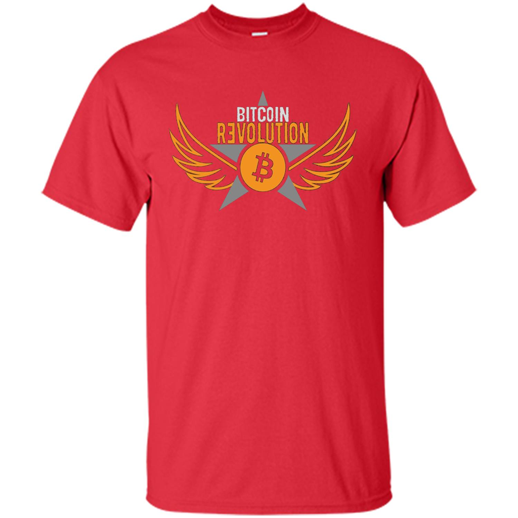 Bitcoin T-shirt Cool Cryptocurrency Revolution BTC Logo T-shirt Red