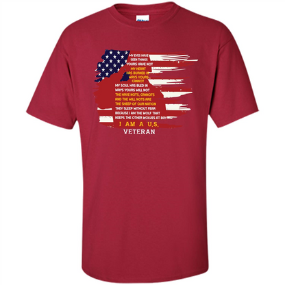 Military T-shirt My Eyes Have Seen Things Yours Have Not Cardinal