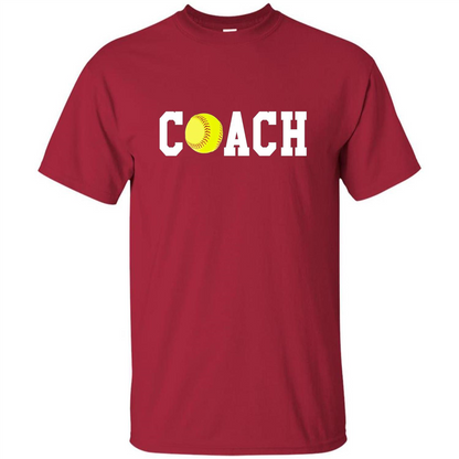 Softball Coach Gift T-shirt Cardinal