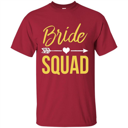 Bachelorette Party T-Shirts Bridesmaids Bride Squad T-Shirt Cardinal