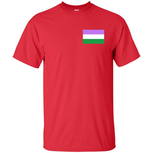 LGBTQ T-shirt Genderqueer Pocket Flag T-shirt