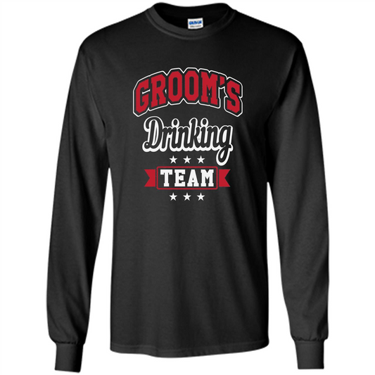 Funny Groom's Drinking Team T-shirt Bachelor Party Orange