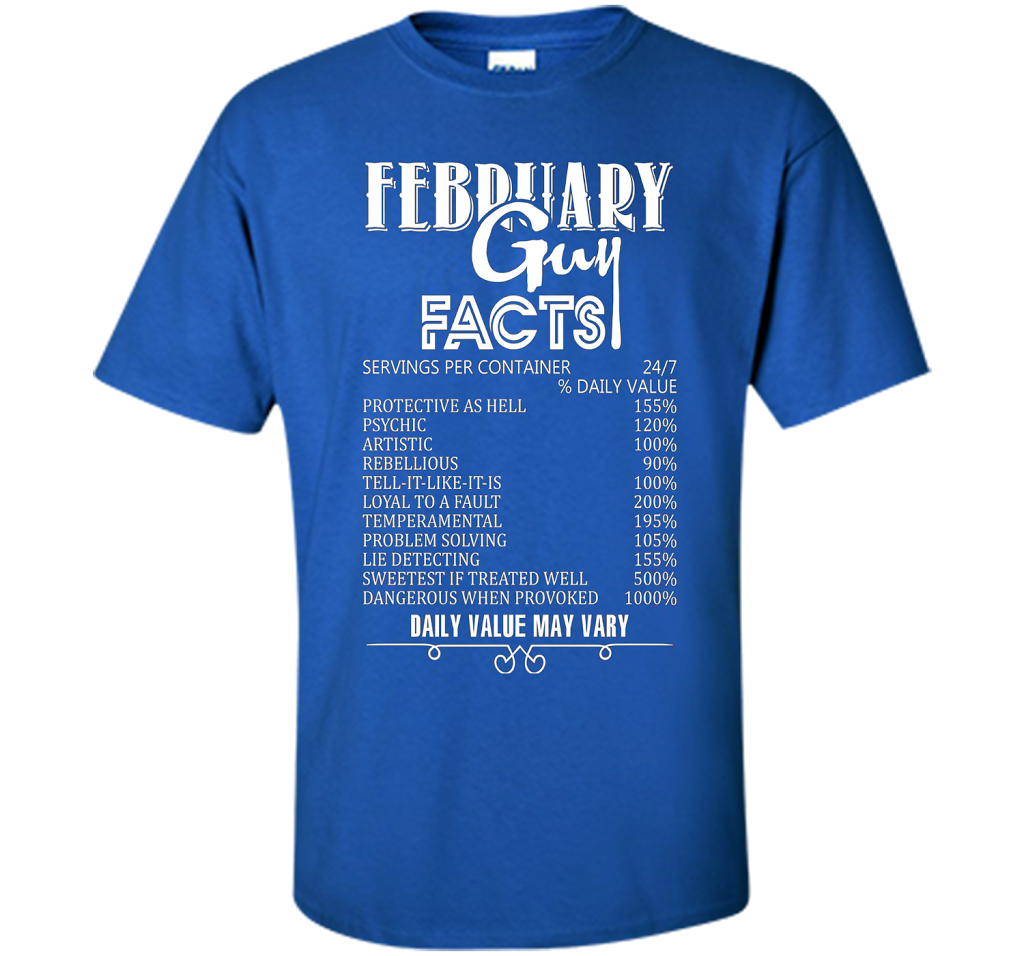 February Guy Facts T-shirt Royal