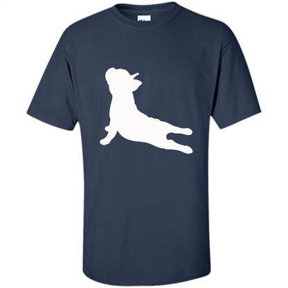 French Bulldog Yoga T-shirt Navy