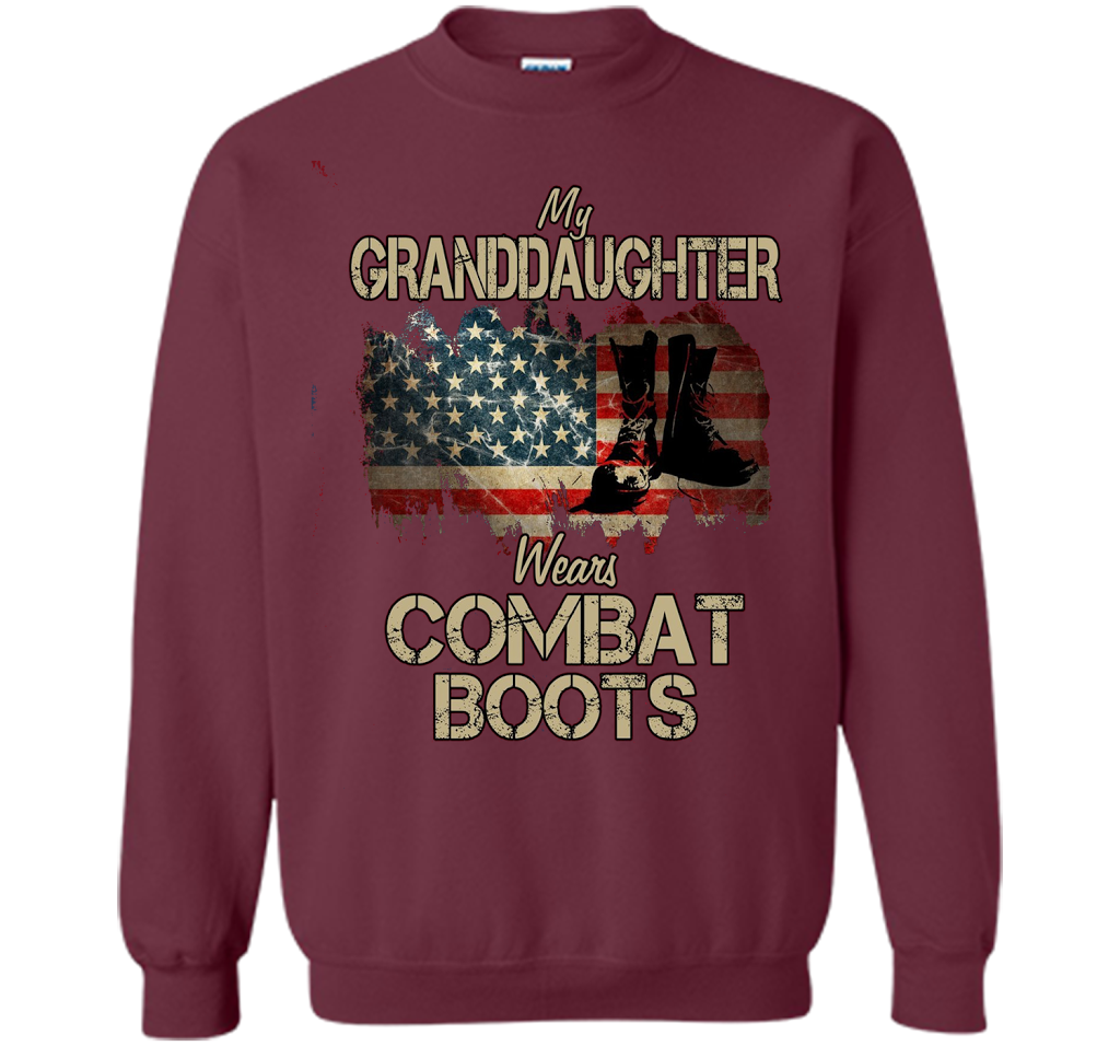 Combat Boots Soldier Granddaughter premium tee t-shirt Maroon