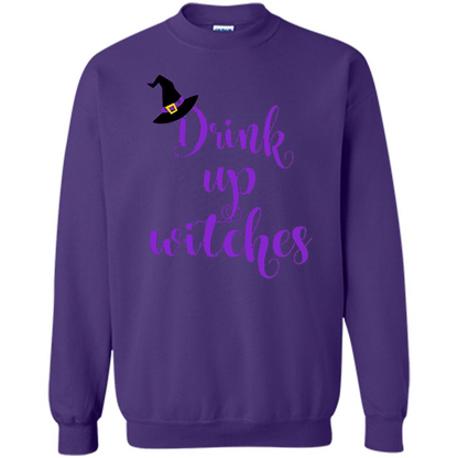 Drink Up Witches Halloween Tshirt Orange